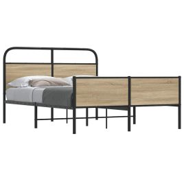 Bedframe 135x190cm Sonoma Oak Engineered Wood