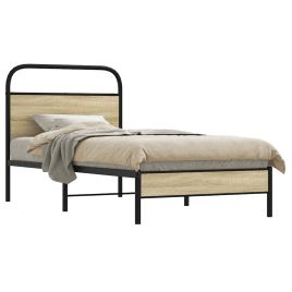 Bedframe 75x190cm Small Single Sonoma Oak Engineered Wood