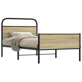 Bedframe 90x200cm Sonoma Oak Engineered Wood