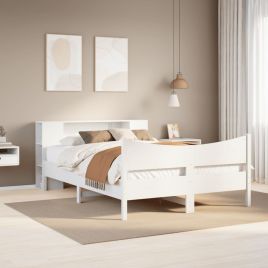 Bedframe White 150x200cm King Size Solid Wood Pine