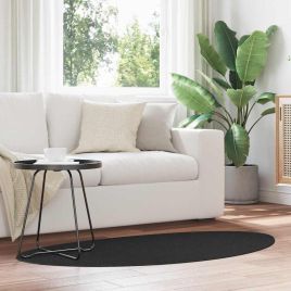 Rug Folding Black 80 x 150 cm Synthetic