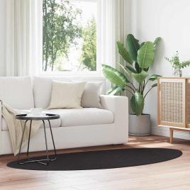 Rug Folding Black 100 x 200 cm Polyester