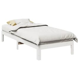 Bedframe White 90x200cm Solid Wood Pine