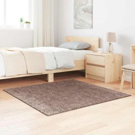 Shaggy Rug High Pile Brown 120x120 cm PP