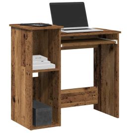 Desk with Shelves Old Wood 84x40x78 cm Engineered Wood
