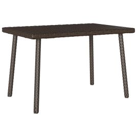 Garden Coffee Table Rectangular Brown 60x40x37 cm Poly Rattan