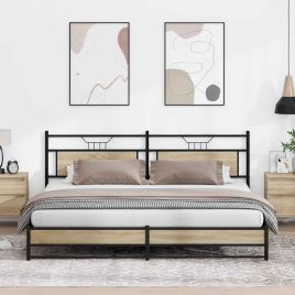 Metal Bedframe Sonoma Oak 200x200cm
