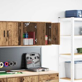 Garage Wall Cabinets 2 pcs Old Wood Engineered Wood