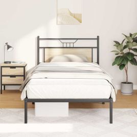 Bedframe Sonoma Oak 107x203cm Engineered Wood