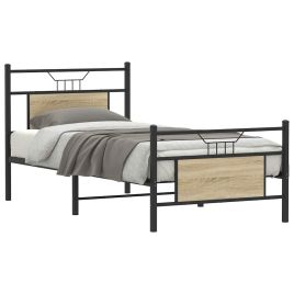 Bedframe Sonoma Oak 90x200cm Engineered Wood