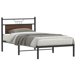 Bedframe Brown Oak 107x203cm Engineered Wood
