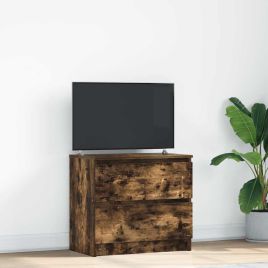 TV Cabinet Smoked Oak 60x35x54 cm Engineered Wood