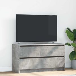 TV Cabinet Concrete Grey 100x35x54 cm Engineered Wood