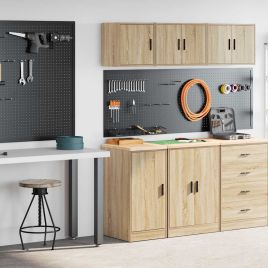 Garage Cabinets 2 pcs Sonoma Oak Engineered Wood