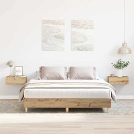 Bedframe Artisan Oak 140x200cm Engineered Wood