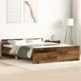 Bedframe Old Wood 135x190cm Engineered Wood
