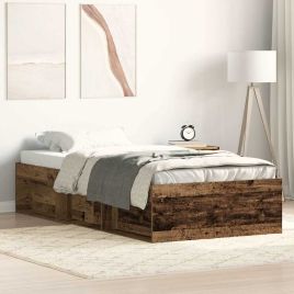 Bedframe Old Wood 100x200cm Engineered Wood