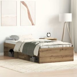 Bedframe Artisan Oak 75x190cm Engineered Wood