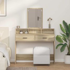 Dressing Table with Drawers Sonoma Oak 100x41x140 cm