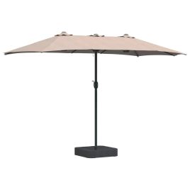 TAGLEN Garden Parasol Taupe 385x209x244 cm Polyester