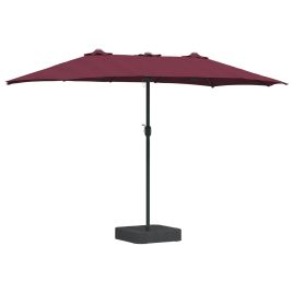 TAGLEN Garden Parasol Bordeaux 385x209x244 cm Polyester - Red
