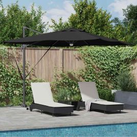 SERIDG Roma Parasol 286x284x270 cm and Polyester Aluminium - Black