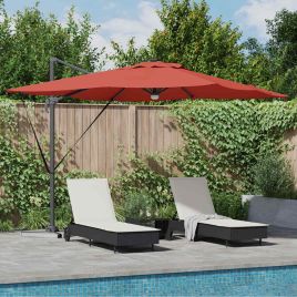 SERIDG Roma Parasol 286x284x270 cm and Polyester Aluminium - Red