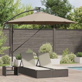 SERIDG Umbrella Taupe 294x294x248 cm Polyester and Aluminium
