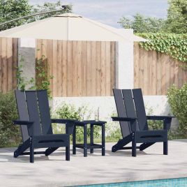 TITHAL Garden Chair 2 pcs 80.5x74.5x92 cm Polyethylene - Navy
