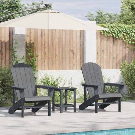 TITHAL Garden Chair 2 pcs Light 82x74x92 cm Polyethylene - Grey