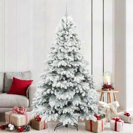 EMBERA Artificial Christmas Tree with 300 LEDs Green 210 cm PE and PVC
