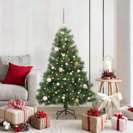 ELSERA Artificial Christmas Tree with 150 LEDs Green 150 cm PE and PVC
