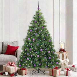 FIRILO Artificial Christmas Tree with 300 LEDs Green 210 cm PE and PVC