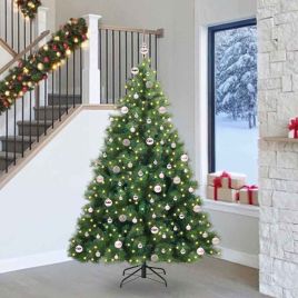 FIRILO Artificial Christmas Tree with 300 LEDs Green 240 cm PE and PVC