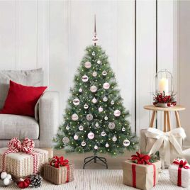 FIRILO Artificial Christmas Tree with 150 LEDs Green 120 cm PE and PVC