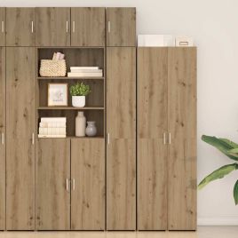 Slim Storage Cabinet Artisan Oak 30x42.5x225 cm Engineered Wood