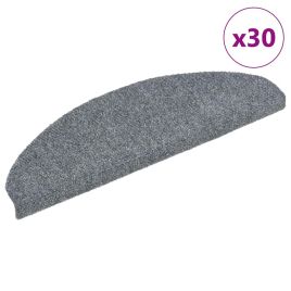 Stair Mats Self-adhesive 30 pcs Light Grey 65x21x4 cm