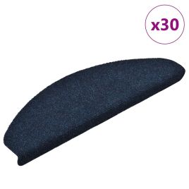 Stair Mats Self-adhesive 30 pcs Navy 65x21x4 cm