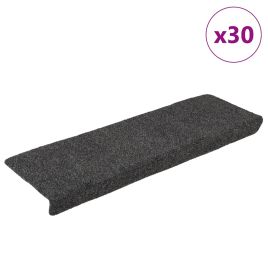 Stair Mats Self-adhesive 30 pcs Anthracite 65x21x4 cm