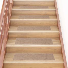 Stair Mats Self-adhesive 30 pcs Light Brown 76x20 cm Rectangular