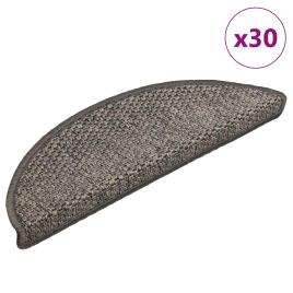 Stair Mats Self-adhesive Sisal-Look 30 pcs 56x17x3 cm Brown Beige