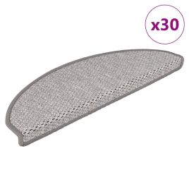 Stair Mats Self-adhesive Sisal-Look 30 pcs 65x21x4 cm Platina