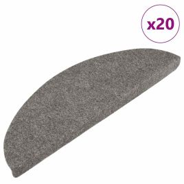 Stair Mats Self-adhesive 20 pcs Grey 56x17x3 cm