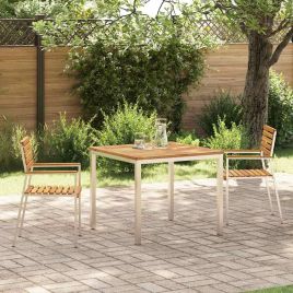 ROASH Garden Dining Set 3 pcs Solid Acacia Wood - Brown