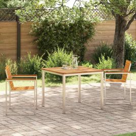 ROASH Garden Dining Set 3 pcs Solid Acacia Wood - Brown