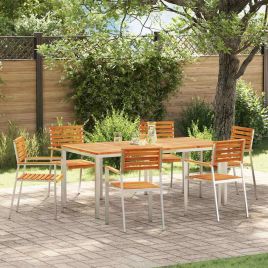 ROASH Garden Chair 6 pcs Oil Solid Acacia Wood - Natural