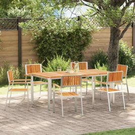 ROASH Garden Chair 6 pcs 56x54.5x87 cm Acacia Wooden - Brown