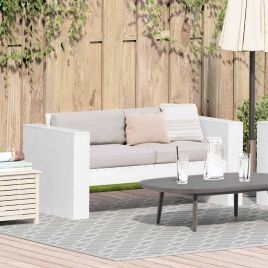 DRDALE Garden Sofa 134x60x62 cm Wooden - White
