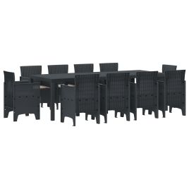 ORHEAT Garden Dining Set 11 pcs Anthracite Polypropylene
