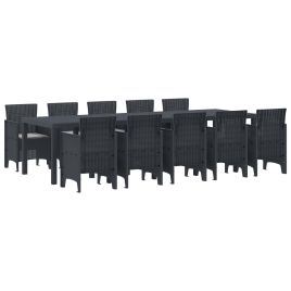 ORHEAT Garden Dining Set with Cushions with Cushion 11 pcs